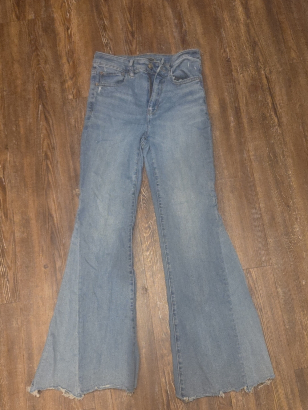American Eagle Outfitters Light Blue Flare Wide-Leg Jeans